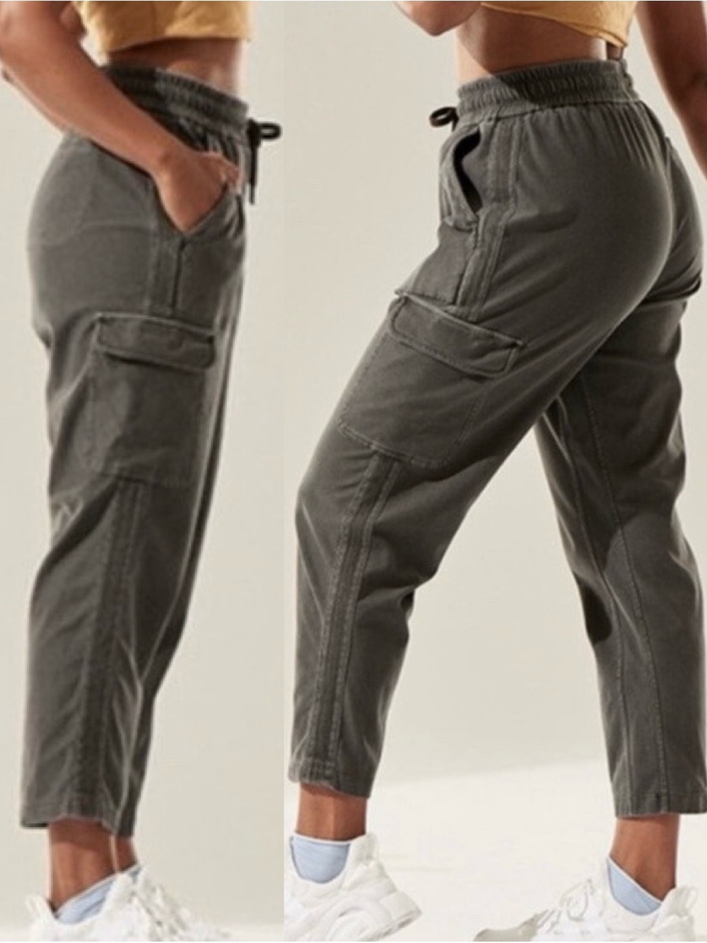 Athleta Farallon Cargo Crop Joggers Size 4P